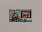 BC509, Liberia 1976, 3 mini-colite neperforate independenta Americii (3 poze)
