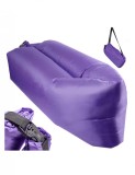 Saltea autogonflabila pentru camping plaja sau piscina tip sezlong 230 - 70cm culoare Violet