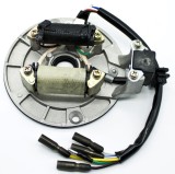 Magnetou Stator Aprindere 2 Bobine ATV 107 110cc, Semering Inclus, 5 Fire, Distanta 101mm, Diametru 115mm