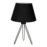 Cumpara ieftin Veioza Sherini metal si tesatura negru 22x22x33 cm