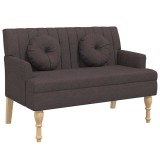 Cumpara ieftin Bancheta cu perne, maro inchis, 113x64,5x75,5 cm, textil