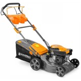 Masina pentru tuns iarba pe benzina cu autopropulsie, putere 5 CP, latime de taiere 40.6 cm, reglaj &icirc;n 7 trepte, capacitate cos 40 litri, Powermat