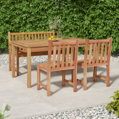 vidaXL Set mobilier pentru grădină, 4 piese, lemn masiv de tec