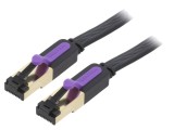 Patch Cord U/FTP 15m Negru Ecranat PVC 30AWG