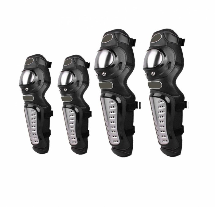 Set 4 Genunchiere si cotiere de protectie intarite pentru motocicleta