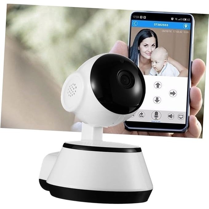 Camera IP Wireless, sunetul bi-directional, detectie la miscare (alarma), iregistreaza pe SD card sau direct pe PC, alb