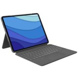 Husa Logitech Combo Touch cu tastatura si trackpad detasabile pentru iPad Pro 12.9 inch gen 5,6, UK, Gri