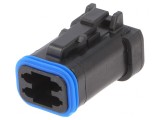 Conector cablu-cablu PX0 mamă 4 pini negru
