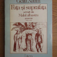 Gellu Naum - Fata si suprafata. Malul albastru (1994, cu autograf si dedicatie)