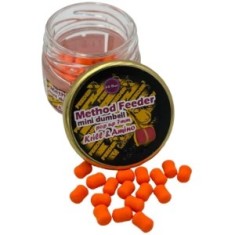 Wafters FEEDER-X Method Feeder Mini Dumbell, Krill &amp;amp; Amino, Orange, 7mm, 60buc/borcan foto