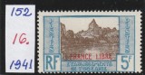 Oceania franceza 1941 - Laimotive nationale, supratipar FRANCE LIBRE,MNH.Mi.152