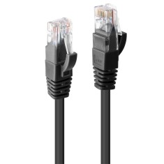 Cablu Lindy 1m Cat.6 U/UTP, Black, &amp;quot;LY-48077&amp;quot; (timbru verde 0.18 lei) foto