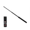 Set baston telescopic pliabil si spray paralizant chili, DEPOX&reg;, 51 cm/ 60 ml, maner antiderapant, negru