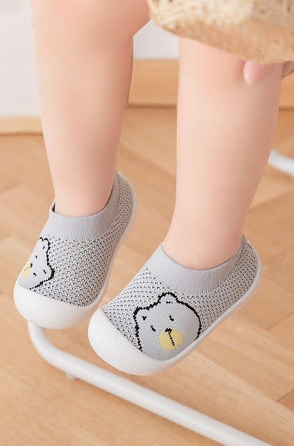 Mocasini gri - Teddy (Marime Disponibila: Marimea 24)