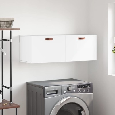 vidaXL Dulap de perete, alb, 100x36,5x35 cm, lemn compozit foto