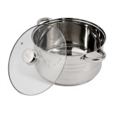 Cumpara ieftin Oala Myra Cooking Heinner, 28 x 15.5 cm, 9 L, baza capsulata, capac termorezistent, inox