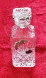 decantor cristal sticla groasa grea cu insertii de argint produs italian creazioni argento royal cristal rock cristallo al piombo 24% italia
