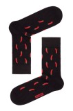 Șosete haioase cu model ardei iuți, DiWaRi Happy 061, Negru, 29 (44-45)