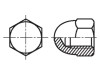 Piuliță hexagonală M8 cromată 13mm BOSSARD Alama DIN 1587 Pas 1.25