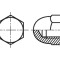 Piuliță hexagonală M8 cromată 13mm