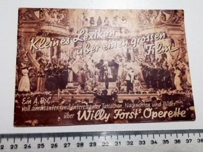 PROGRAM GERMAN 1941 -WILLY FORST OPERETTE foto