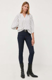 Levi&#039;s jeansi 711 DOUBLE BUTTON femei, culoarea albastru marin