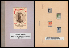 Romania Album filatelic Asistenta Tuberculosilor 1913-1947, timbre, eseuri, acte foto