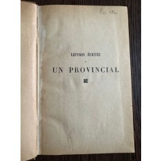 Lettres ecrites a un provincial - Blaise Pascal