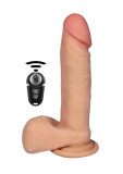 Dildo cu telecomandă cu vibrații cyberskin 17cm