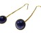 Cercei lantisor argint placat cu aur cu lapis-lazuli natural 6 MM