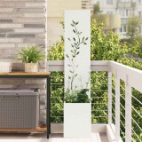 vidaXL Ecran de intimitate pentru grădină Floral Alb 32 x 140 cm