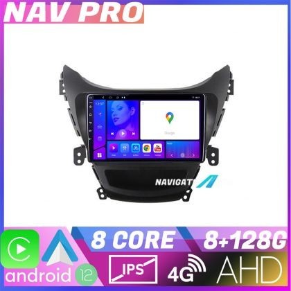 Navigatie Hyundai Elantra 2011 2013 KIT 092 EDOTEC-LITE Android Ecran 720P Octa Core 8 128 Carplay CarStore Technology