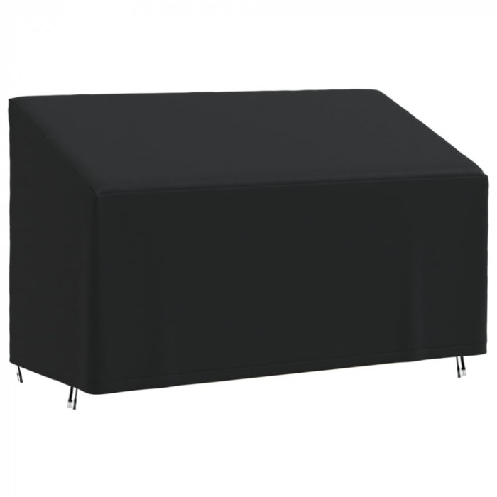 vidaXL Husă banchetă cu 3 locuri, negru, 165x70x65/94 cm, Oxford 420D