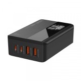 Incarcator Statie Ldnio Display A4808Q, 65W, 5A, 2 x USB-A - 2 x USB-C, Negru, Universal