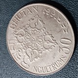 Bhutan moneda argint 25 grame , 30 NGULTRUM 1975