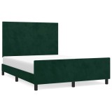 Cumpara ieftin Cadru de pat fara saltea, verde inchis, 140x200 cm, catifea