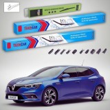 Cumpara ieftin Ștergătoare Renault Megane IV Hatchback 2015-prezent | Set Față și Spate Flat Premium &ndash; TeamCar&reg;