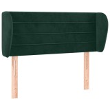 Cumpara ieftin Tablie de pat cu aripioare verde inchis 83x23x78/88 cm catifea