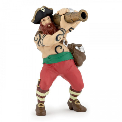 Papo figurina pirat cu tun foto