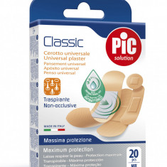 Plasturi universali PIC SOLUTION CLASSIC mix 4 dimensiuni cu solutie