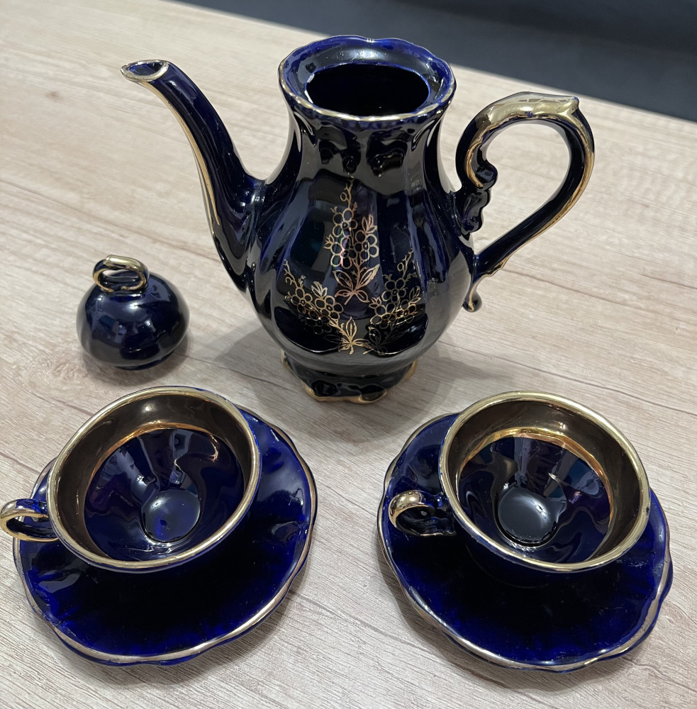 Set Cești Cafea/Ceai de colectie din ceramica cobalt | Okazii.ro