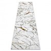Covor, traversa ALLURE 1963 Marmură - Structural, elegant, glamour alb / aur , 80x250 cm
