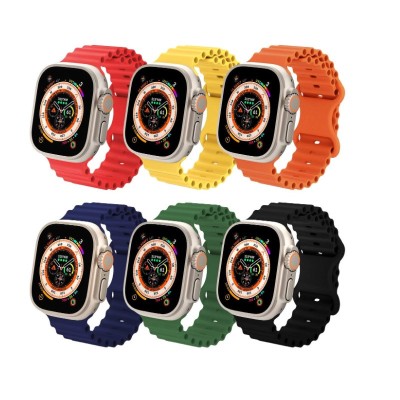 Curea Ocean Band Apple Watch 8 7 6 5 4 3 42mm 44mm 45mm Ultra 49mm foto