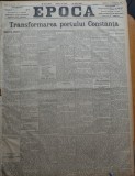 Ziarul Epoca, 12 Decembrie 1899 ; Transformarea portului Constanta