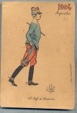 AX 108 CP VECHE INTERBELICA-UMORISTICA MILITARA-1904-ASTAZI-REGIMENTUL 4 HUSARI