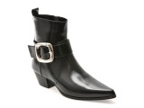 Botine eleganti EPICA PREMIUM negre, B084, din piele naturala