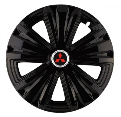 Set 4 capace roti Glory negru R15 pentru gama auto Mitsubishi foto