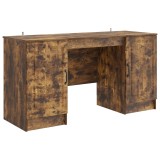 vidaXL Birou cu raft Stejar fumuriu 142,5 x 50 x 75 cm Lemn prelucrat 3414644