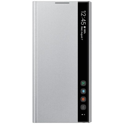 Husa Plastic Samsung Galaxy Note 10 N970 / Samsung Galaxy Note 10 5G N971, Clear View, Argintie EF-ZN970CSEGWW foto