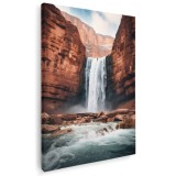 Tablou peisaj cascada canion Tablou canvas pe panza CU RAMA 70x100 cm